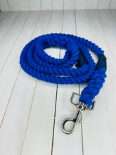 Load image into Gallery viewer, Super Soft Rope Lead - Blue
