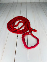 Load image into Gallery viewer, Super Soft Rope Lead - Red