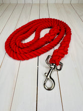 Load image into Gallery viewer, Super Soft Rope Lead - Red