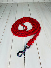 Load image into Gallery viewer, Super Soft Rope Lead - Red