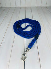 Load image into Gallery viewer, Super Soft Rope Lead - Blue