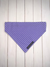 Load image into Gallery viewer, Lilac Polka Dot Bandana