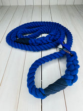 Load image into Gallery viewer, Super Soft Rope Lead - Blue