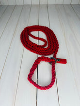 Load image into Gallery viewer, Super Soft Rope Lead - Red