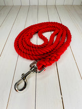Load image into Gallery viewer, Super Soft Rope Lead - Red