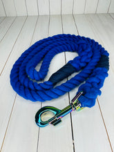Load image into Gallery viewer, Super Soft Rope Lead - Blue
