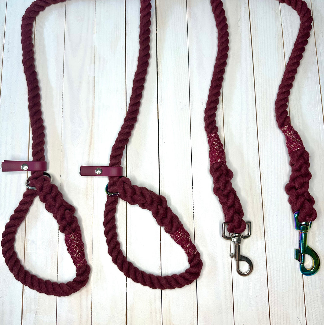 Super Soft Rope Lead - Mulberry