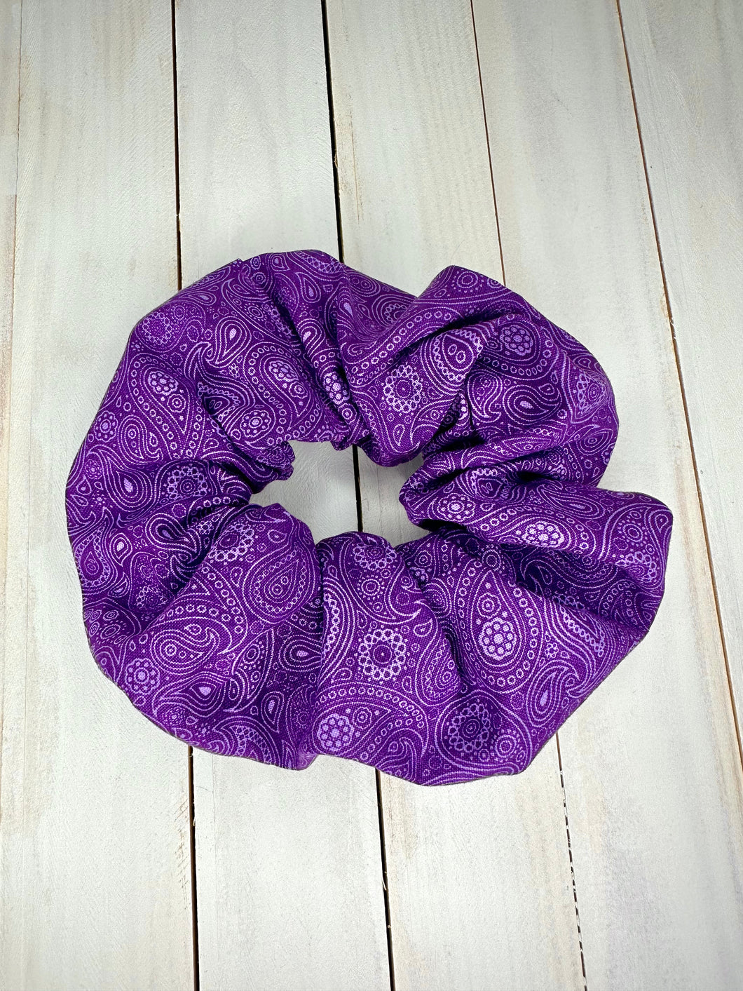 Purple Paisley Power Scrunchie