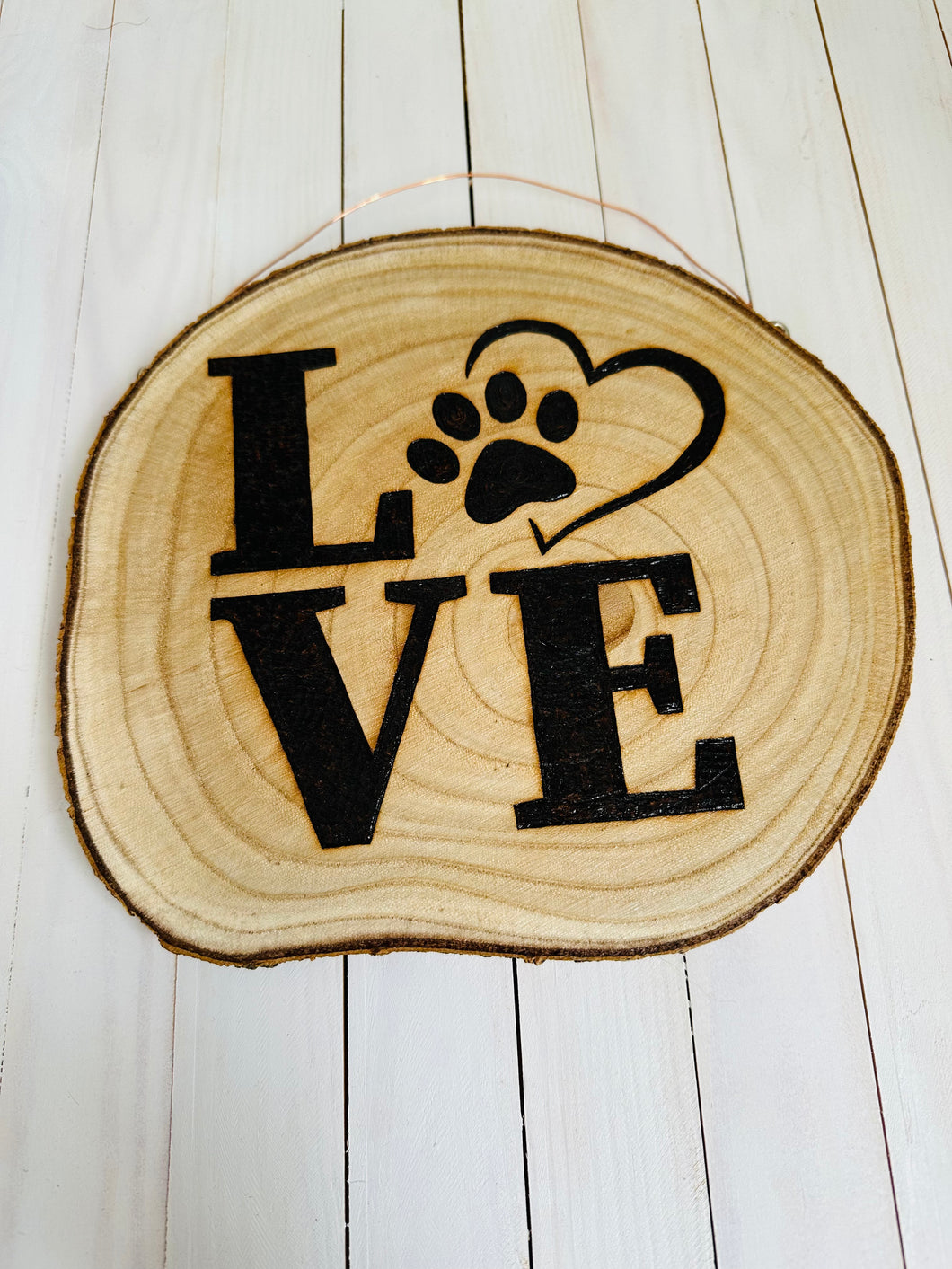 Pyrography Love Hanger