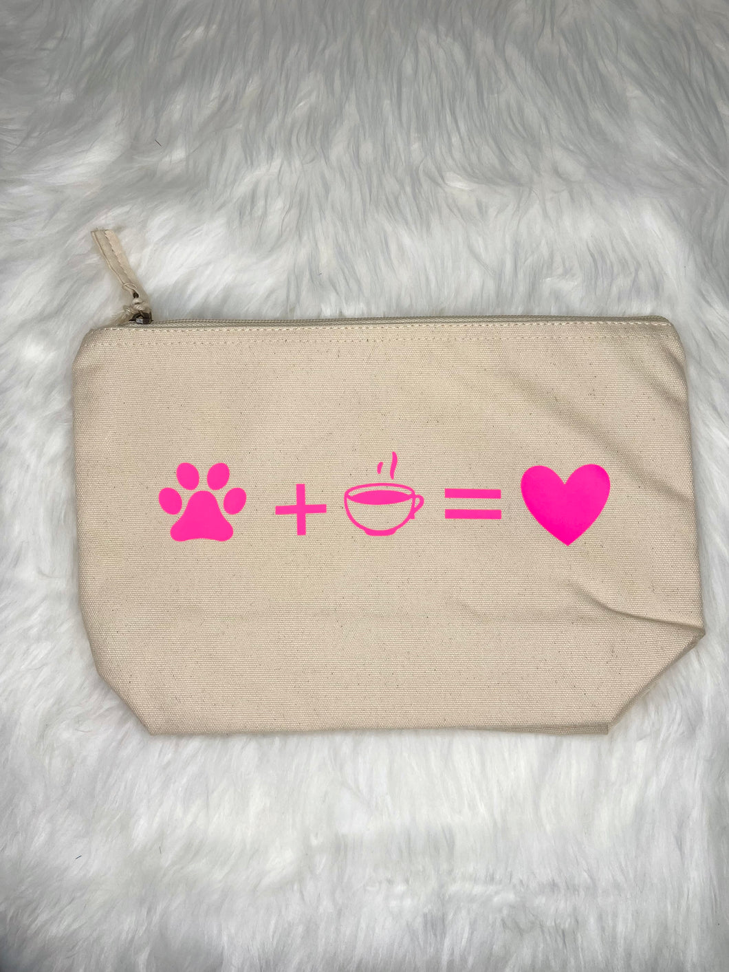 Dog and Tea Large Organic Cotton Accessory Bag