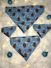 Load image into Gallery viewer, Gingerbread/Snowman Reversible Bandana
