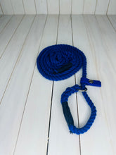 Load image into Gallery viewer, Super Soft Rope Lead - Blue
