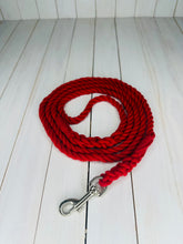 Load image into Gallery viewer, Super Soft Rope Lead - Red
